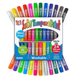 Kwik Stix Solid Tempera Paints Combo Pack, Original Size, Assorted Colors, Set of 24 1560527