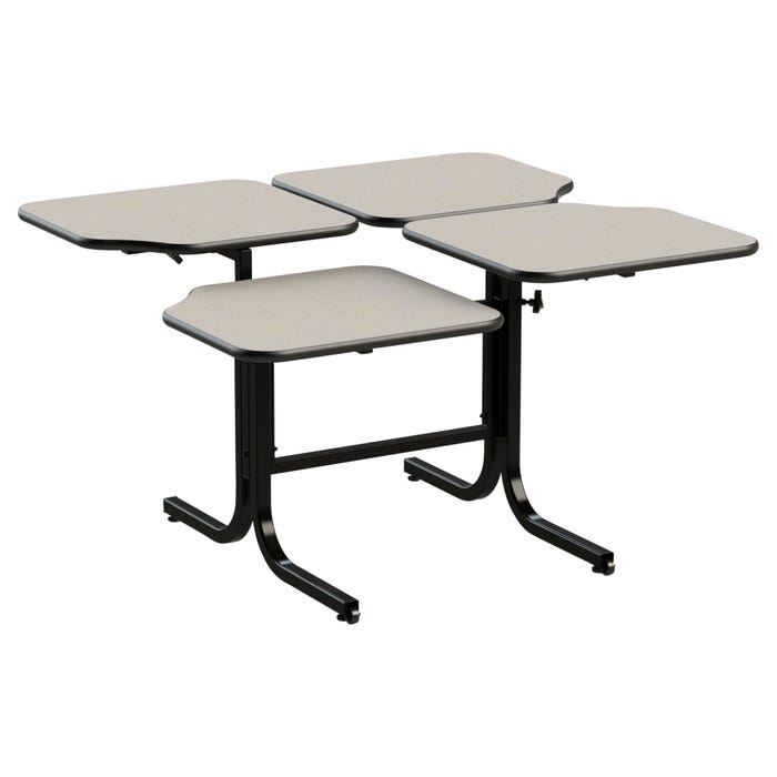 ComforTek Butterfly Wheelchair Accessible Desk, 53 X 50 to 62 X 26 to 36 in, Gray