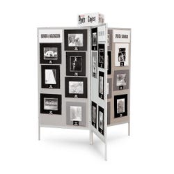 The Miller Group Multiplex Display and Exhibit System, 3 Panels, Silver Fabric