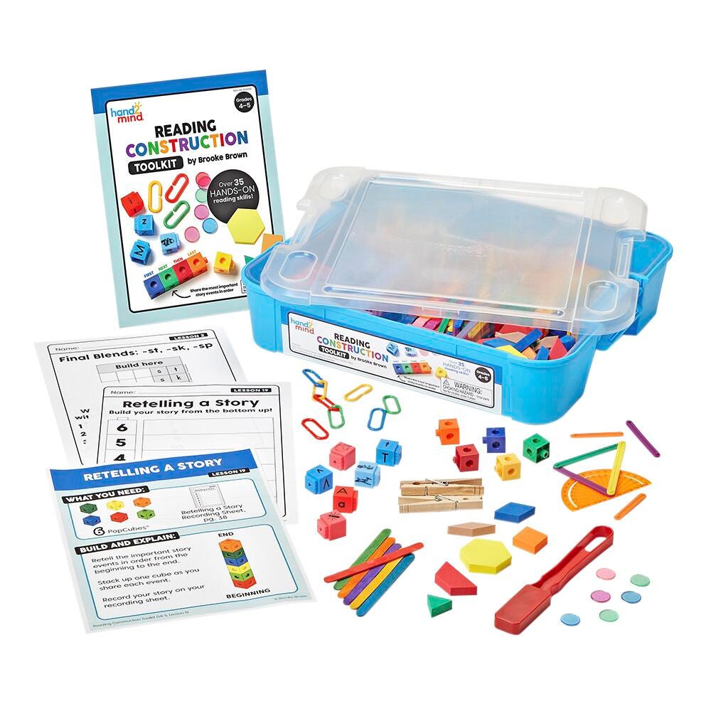 Image for Hand2Mind Reading Construction Toolkit, Grades 4 to 5, 204 Pieces from School Specialty