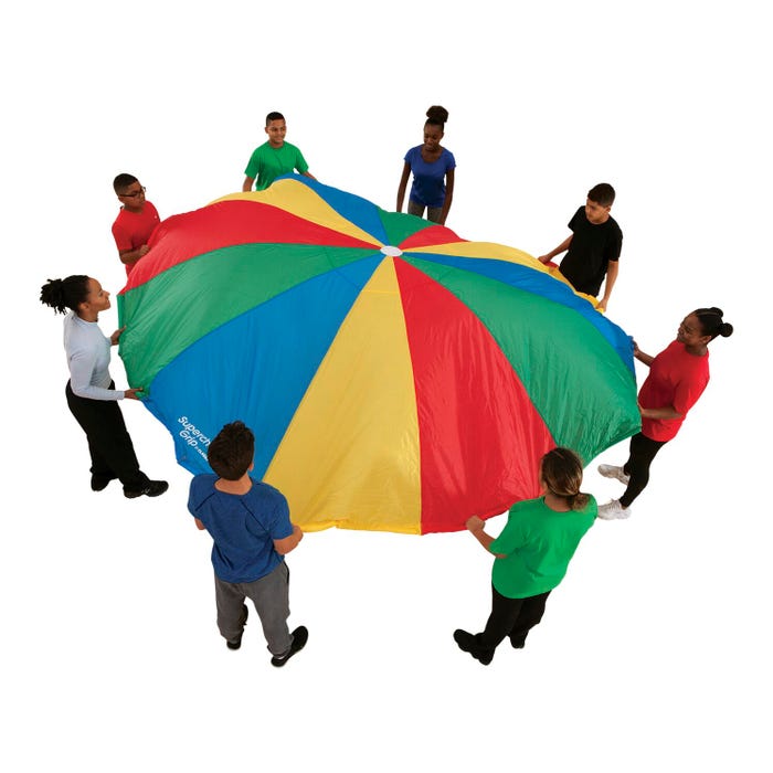 FlagHouse SuperChute Parachute, 12 Foot Diameter, Handle Free