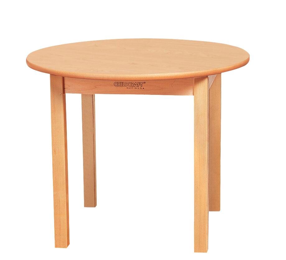 Childcraft Wood Table, Laminate Top, Round, 36 x 20 Inches, Item Number 297464