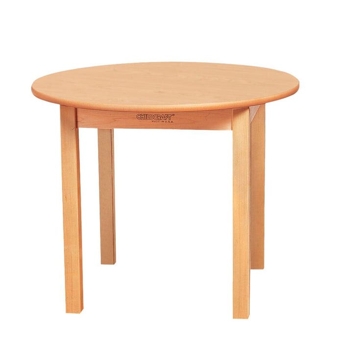 Childcraft Wood Table, Laminate Top, Round, 30 x 22 Inches