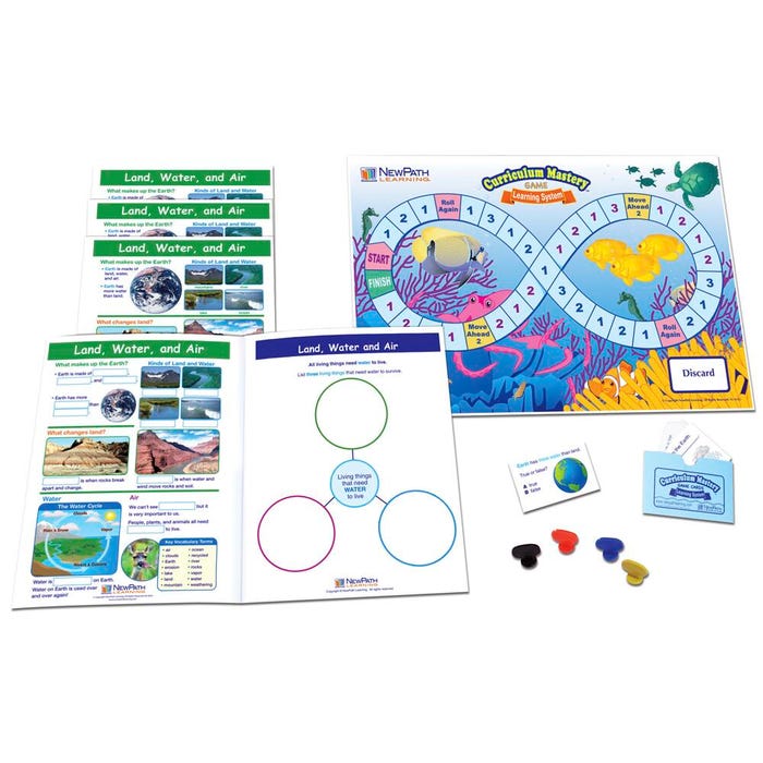 NewPath Learning Land, Water & Air Learning Center Game, Grades 1 to 2