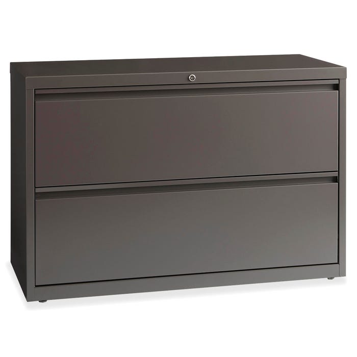 Lorell Fortress Series Medium Tone Lateral Files, 2-Drawer, 42 x 18-5/8 x 28 Inches
