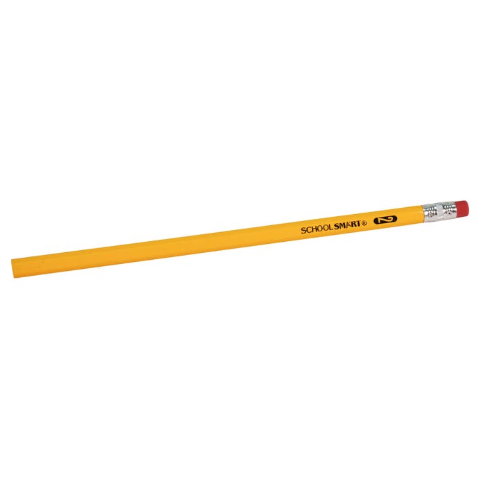 School Smart No 2 Pencils, Hexagonal with Latex-Free Erasers, Pack of 144