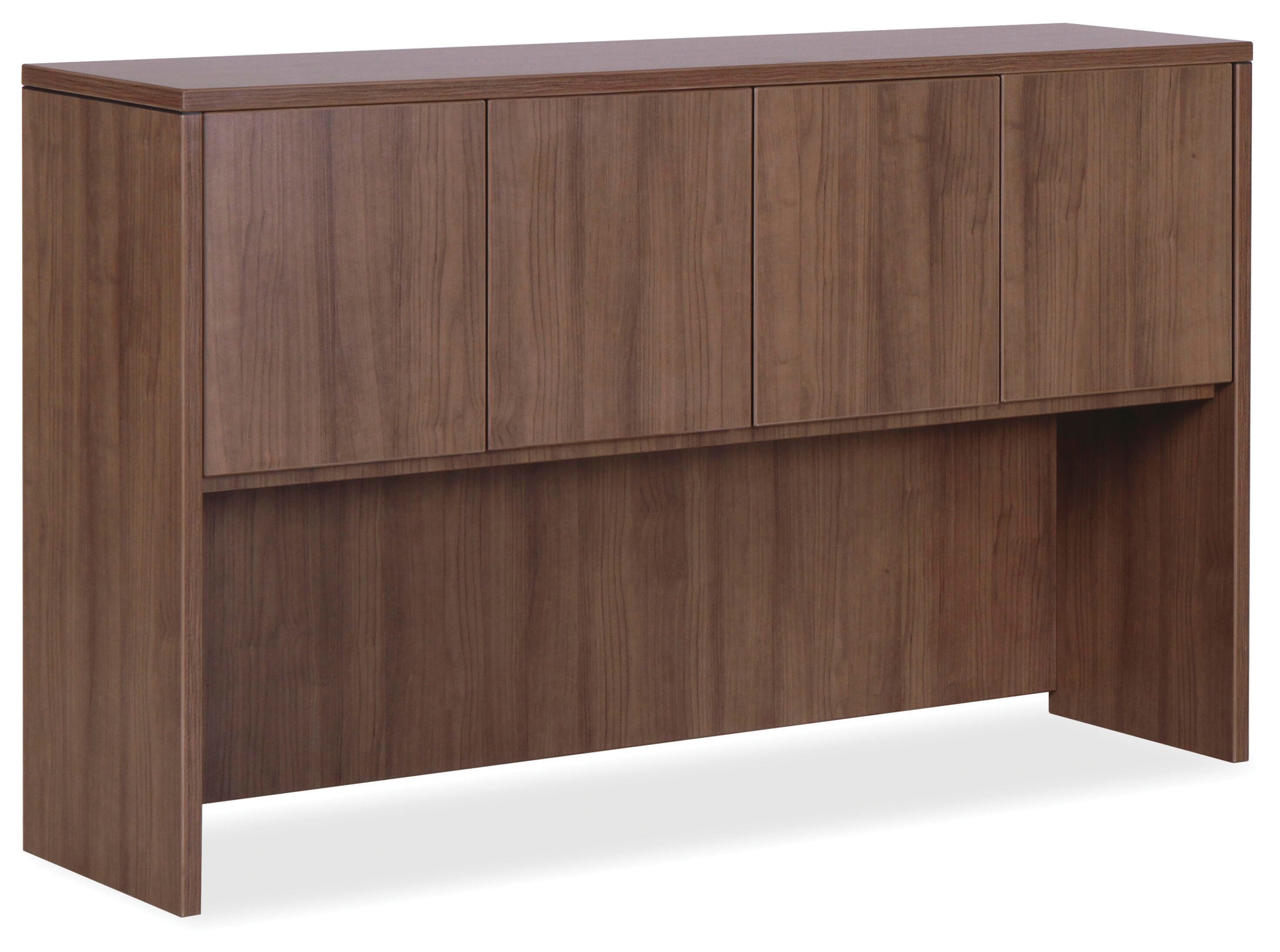 Lorell Walnut Laminate Office Suite Desking, Hutch Doors, 70-7/8 x 14-3/4 x 36 Inches, Walnut 1531527