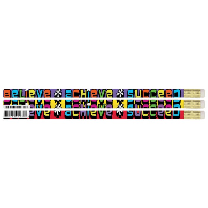 Musgrave Pencil Co. Believe Achieve Succeed Pencils, Pack of 12