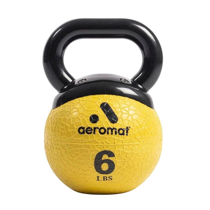 Aeromat Elite Mini 6 lb Kettlebell, Yellow