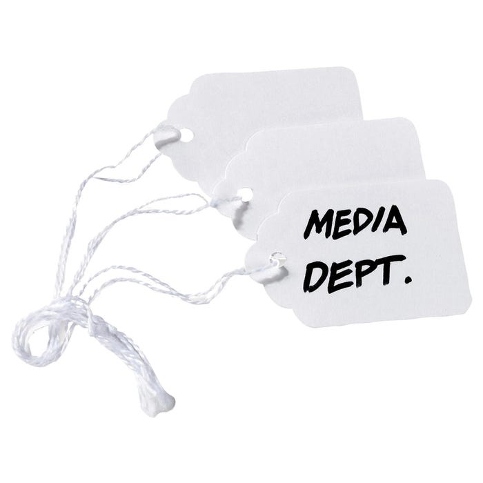 Avery Cotton Polyester Smooth Surface Strung Marking Tag with String, 2-5/32 X 1-7/16 Inches, White, Pack of 1000