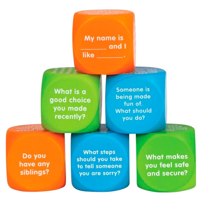 Learning Resources Let’s Talk Cubes, Pack of 6
