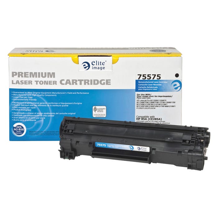Elite Image Remanufactured Toner Cartridge for HP CE285A, Black