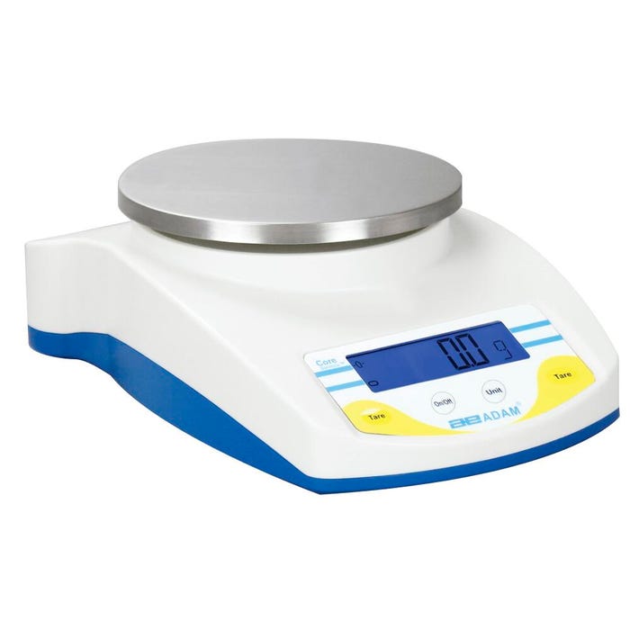 Adam Equipment Core CQT 2000 Portable Compact Balance, 2000 Gram Capacity, 1 Gram Readability