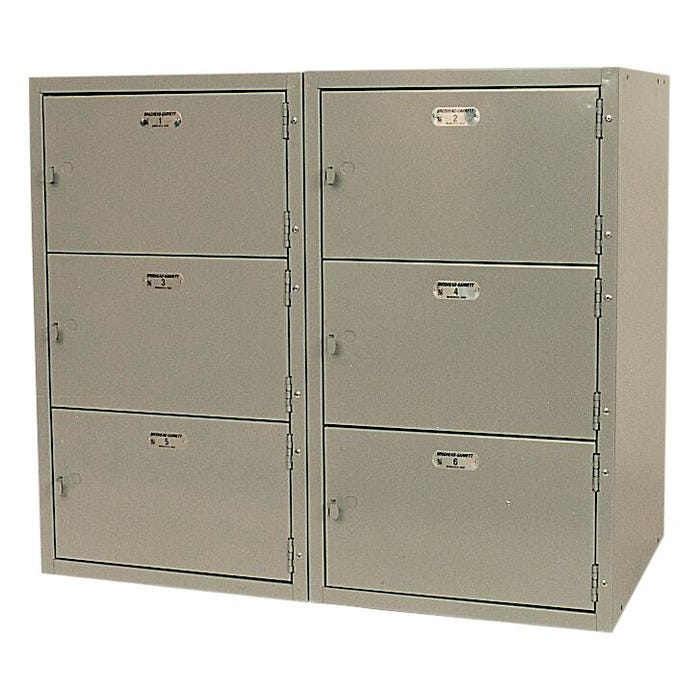 Montisa Base Cabinet with 6 Horizontal Lockers