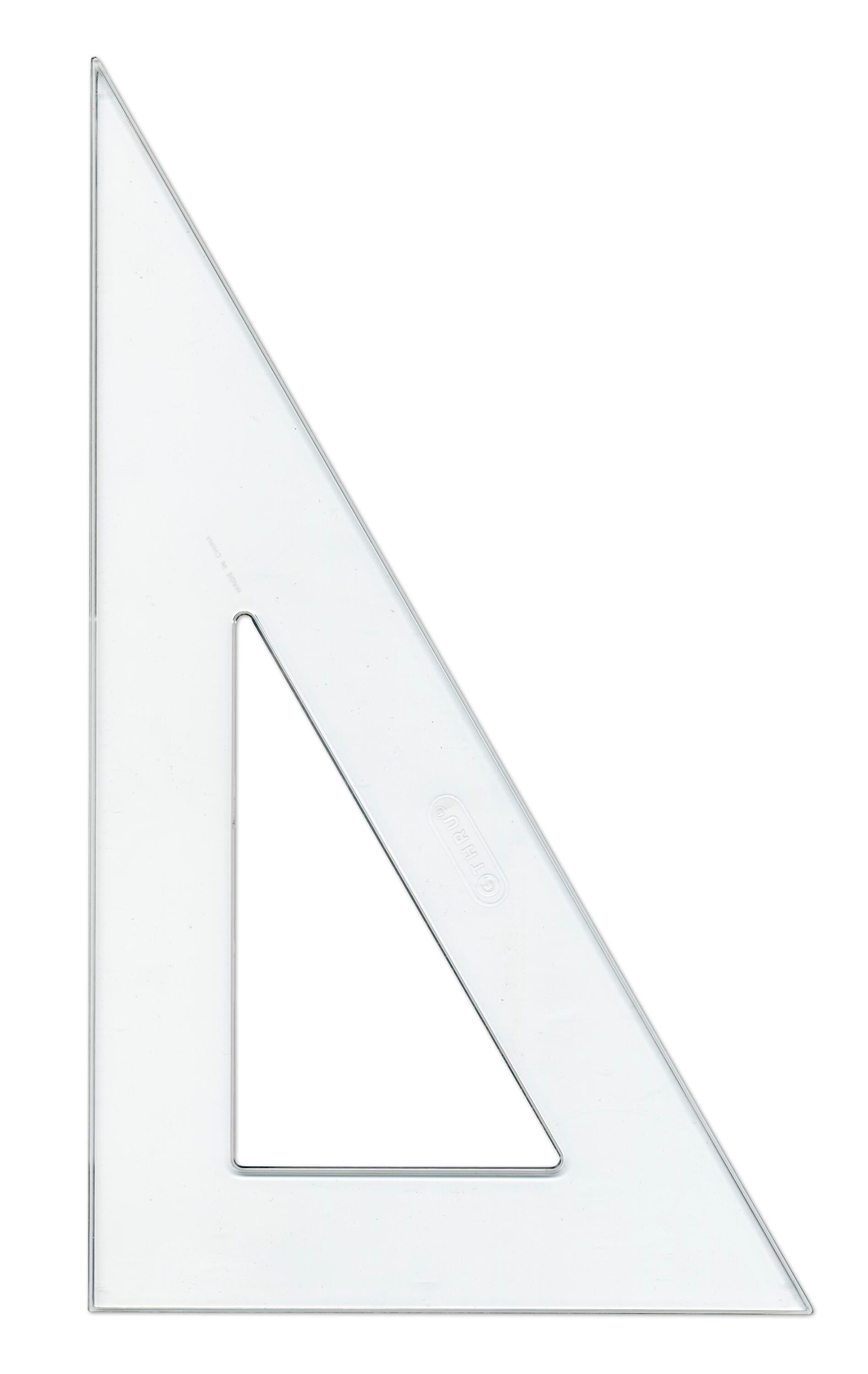 Image for Westcott Student Polystyrene Triangle, 30 and 60 Degrees, 10 Inches, Clear from School Specialty