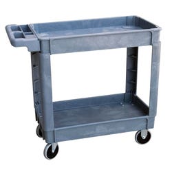 Image for Classroom Select 2-Shelves Utility Cart, 25-1/2 x 37-1/2 x 33 Inches, 500 lb, High Density Thermoplastic, 4 Wheel from School Specialty
