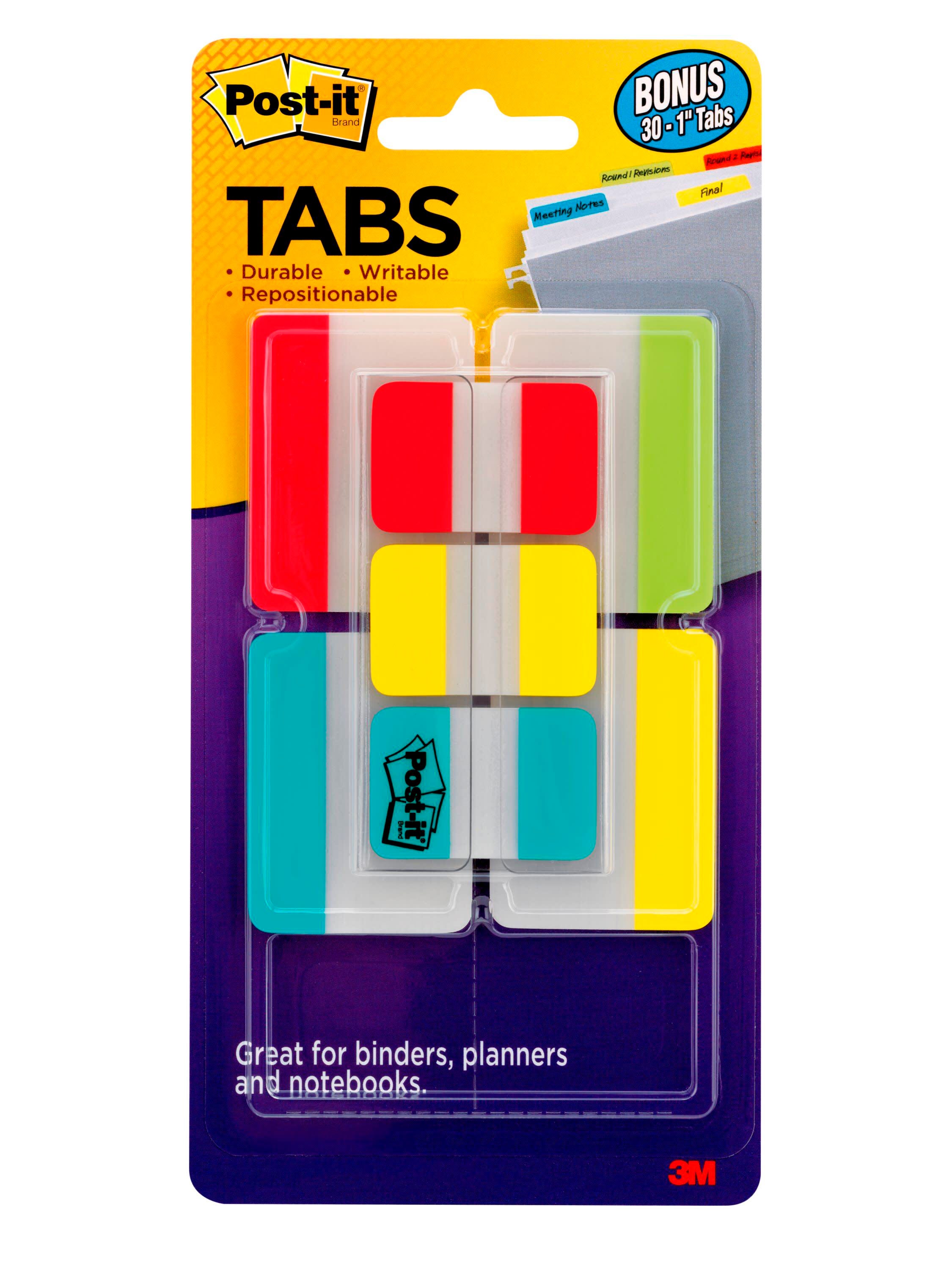 Post-it Solid Color Tabs Packs Value Pack, Pack of 114 1434826