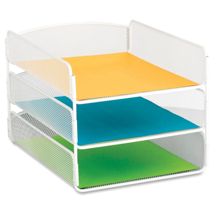 Safco Onyx Tray Letter Organizer Tray, 9-1/2 x 11-3/4 x 8 Inches, White