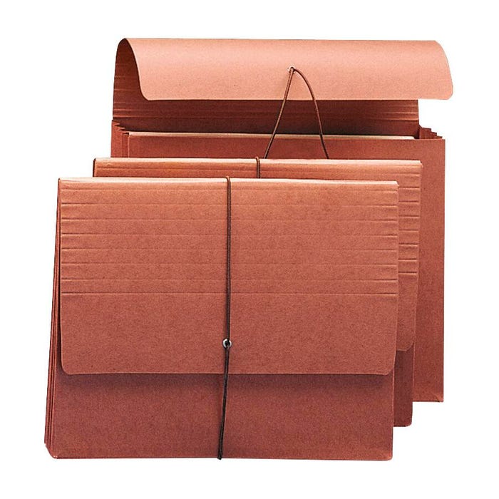 Smead Expanding Wallet, Letter Size, 3-1/2 Inch Expansion, Redrope, Pack of 10