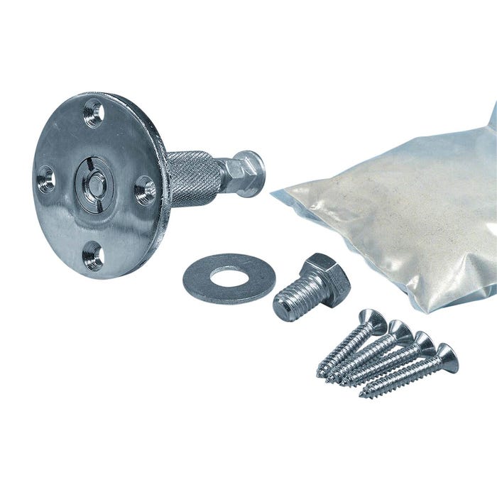 School Specialty Style B Volleyball Floor Anchors and Plate, 7/8 x 3-1/4 in