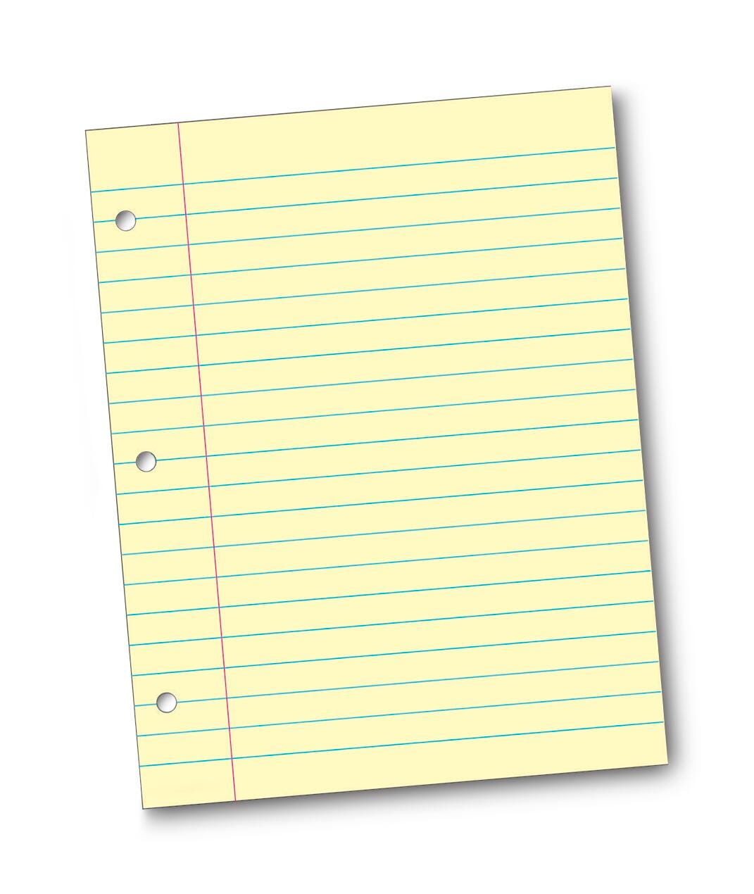 School Smart 3-Hole Punched Filler Paper, 8-1/2 x 11 Inches, Yellow, 100 Sheets 087157