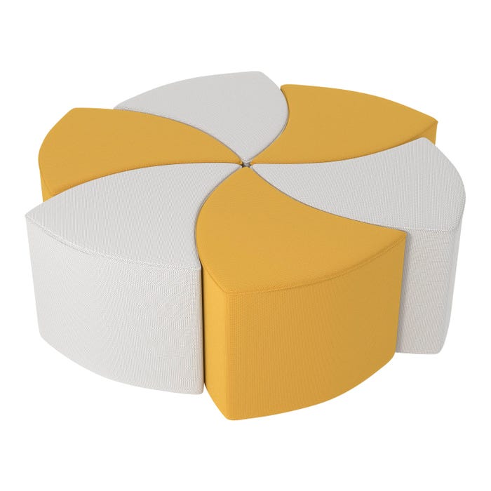 Classroom Select Soft Seating NeoLounge Spinner 6-Piece Set, 2 Color, 53-1/2 x 56-1/4 x 18 Inches