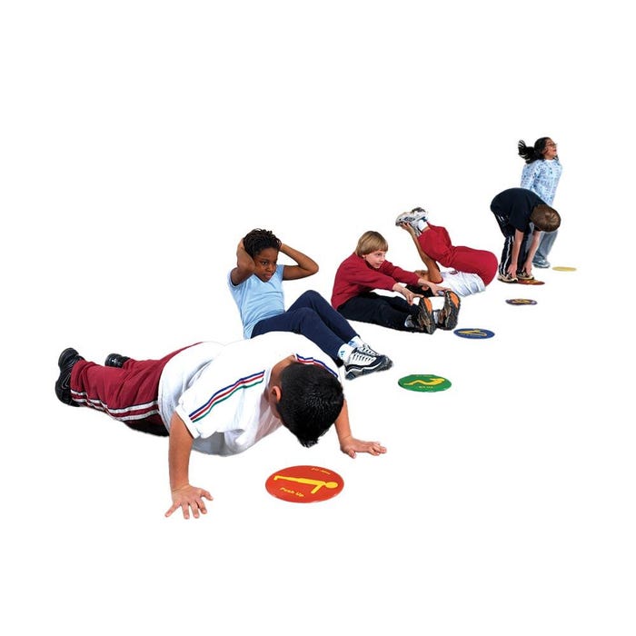 Sportime Fit-Spots, 9 Inches, Assorted Colors, Set of 12