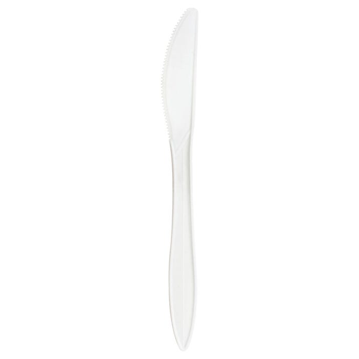 Genuine Joe Mediumweight Knife, Sturdy Polypropylene, White, Pack of 1000