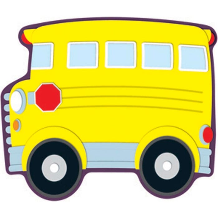 Carson Dellosa School Bus Cut-Outs, 5-3/4 x -3/4 Inches, Pack of 36