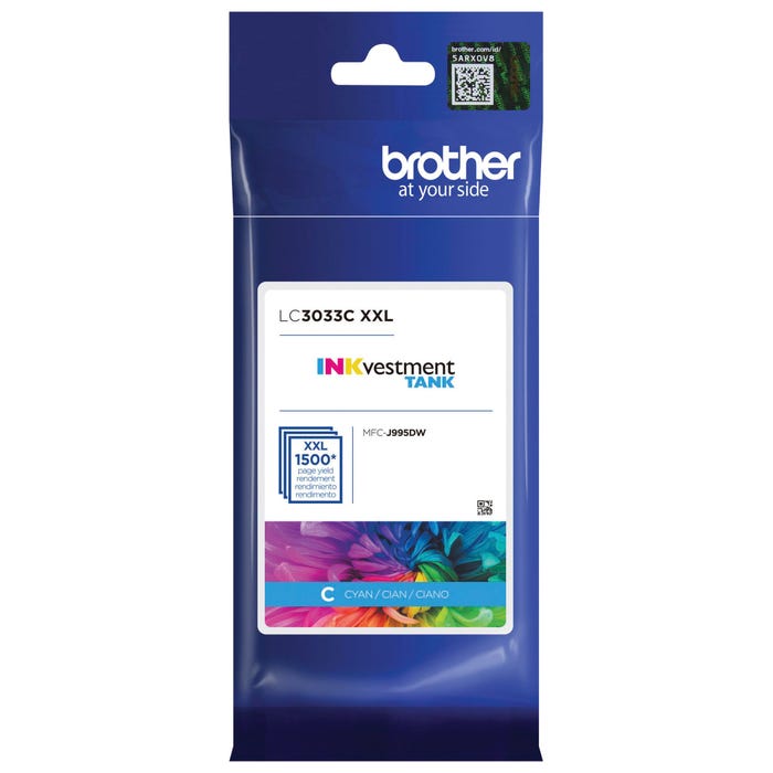 Brother INKvestment Ink Tank, LC3033, Cyan