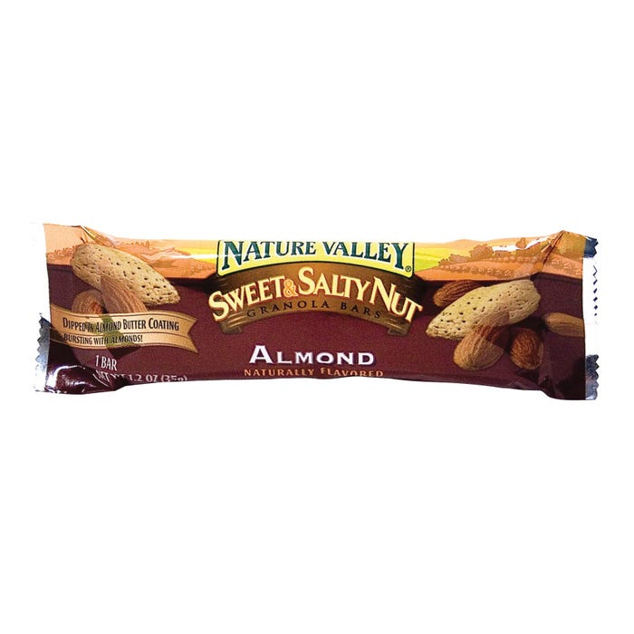 Nature Valley Almond Sweet and Salty Granola Bar, 1.2 Ounce, Oats, Peanut, Pack of 16