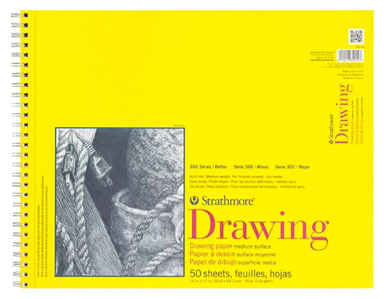 Image for Strathmore 300 Series Drawing Pad, 14 x 17 Inches, 70 lb, 50 Sheets from School Specialty