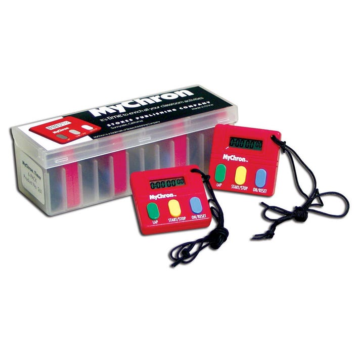 Stokes Publishing MyChron Timer, Red, Pack of 6