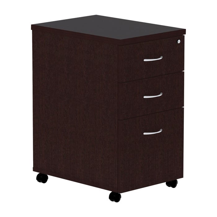 Classroom Select Laminate Mobile 2 Drawer Pedestal, 15-3/4 x 22 x 28-5/8 Inches, Espresso