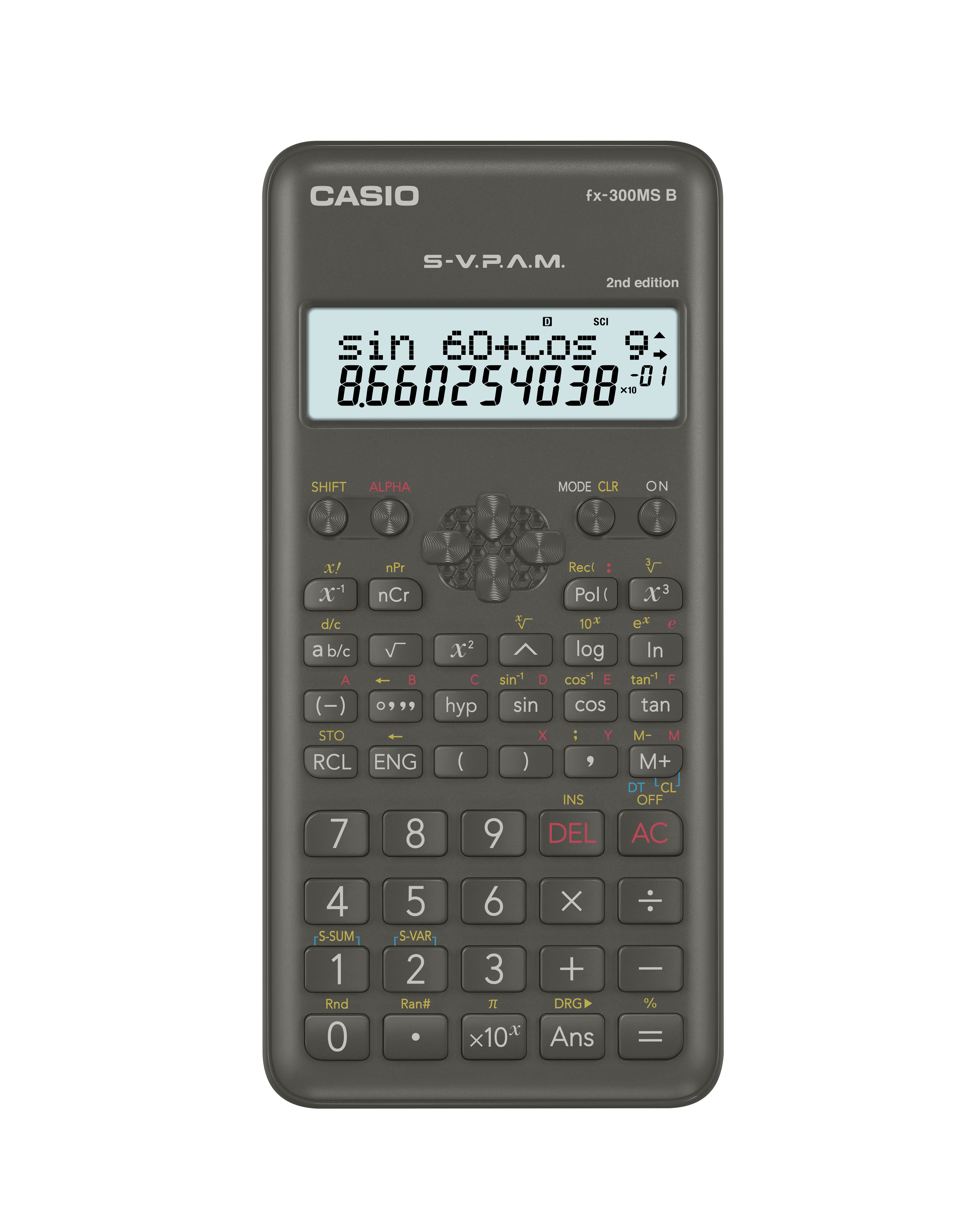 Image for Casio fx-300MS PLUS 2nd Edition Scientific Calculator, AAA Battery Model, Black from School Specialty