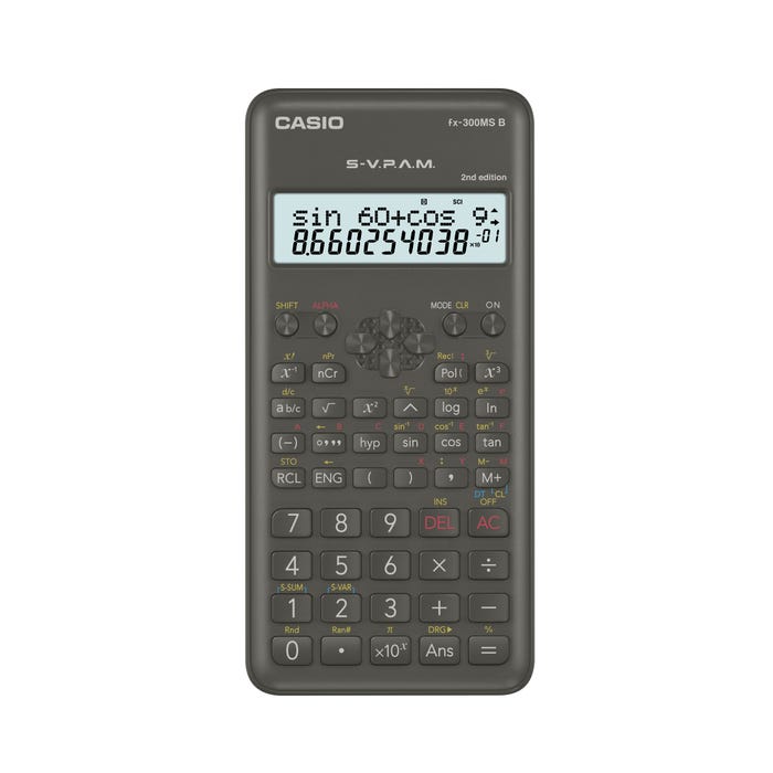 Casio fx-300MS PLUS 2nd Edition Scientific Calculator, AAA Battery Model, Black