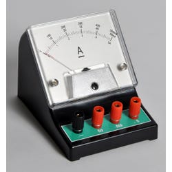 Frey Scientific Economy DC Ammeter Triple Range, 0-50mA (1mA); 0-500mA (10mA); 0-5A (0.1A), Item Number 584736