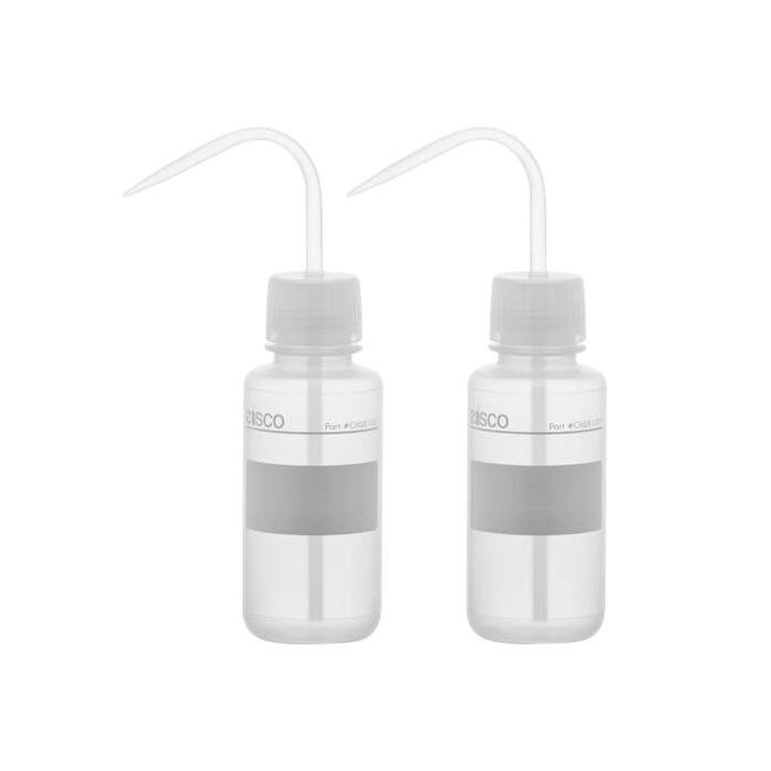 Eisco Labs Chemical Wash Bottle, 250 mL, Wide Mouth, LDPE, Pack of 2