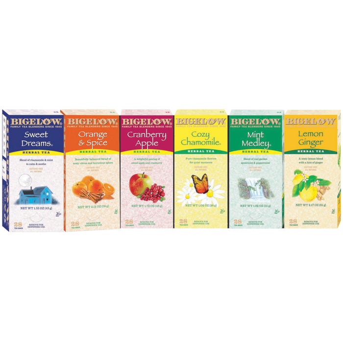 Bigelow Herbal Tea Assortment, Pack of 6