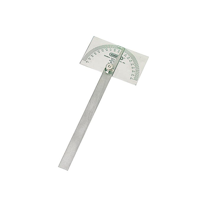 General Tool Economy 0 to 180 Degree Protractor, Stainless Steel, 6 Inch Arm