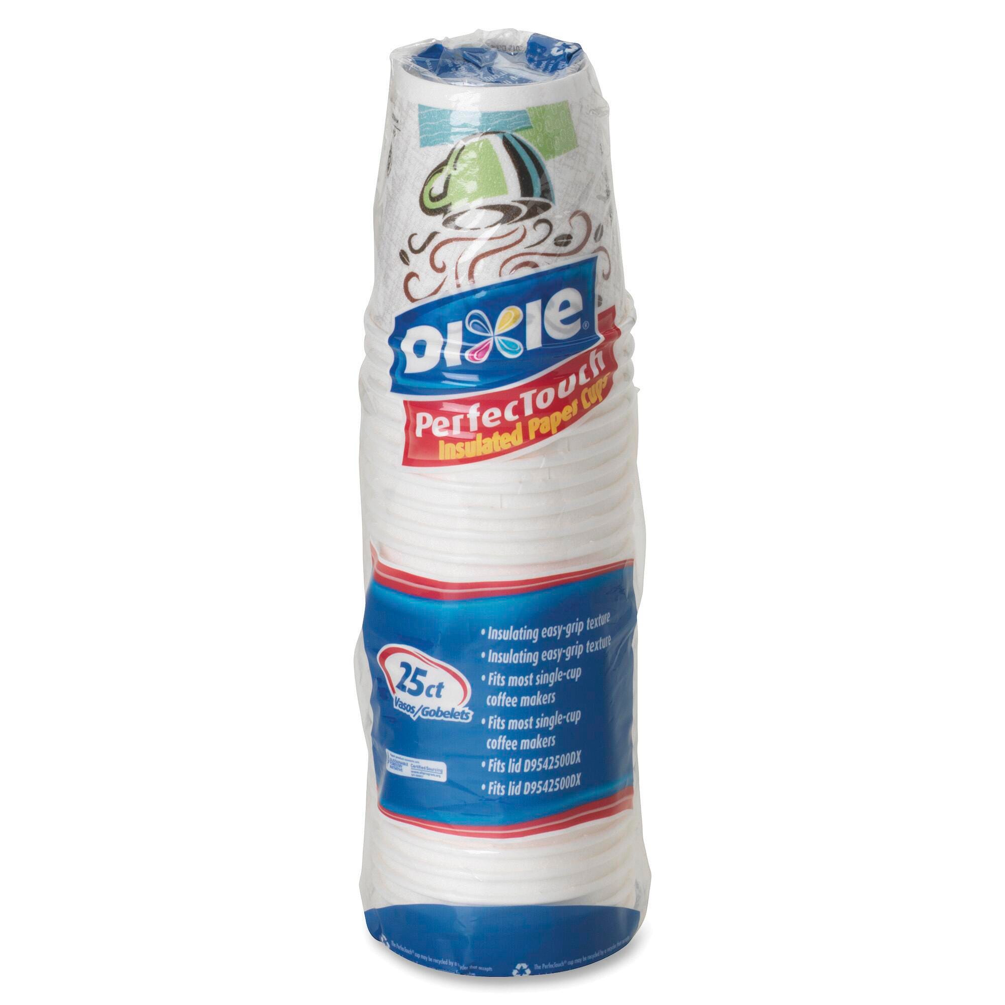 Dixie Foods Perfectouch Insulated Hot Cups, 10 Ounces, Pack of 25, Item Number 1109511