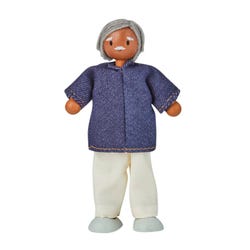 PlanToys Wood Doll Grandfather, Medium Skin Tone 2151146