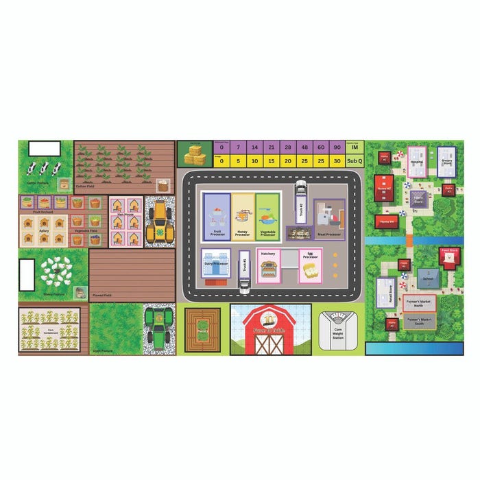 Geyer Instructional 4H Agrobotics Challenge Mat, Farm to Table, 45 x 93 Inches