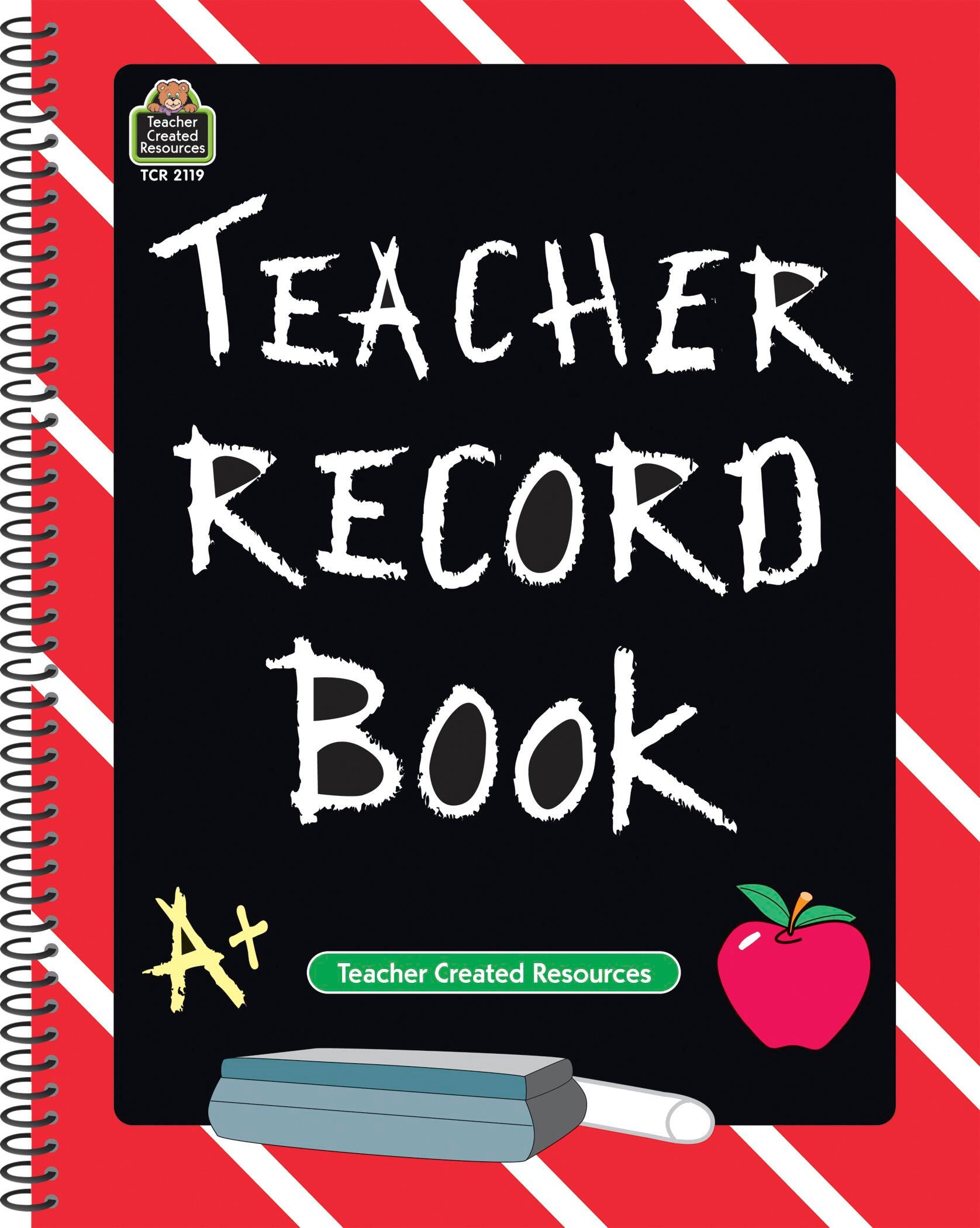 Teacher Created Resources Chalkboard Teacher Record Book, 8-1/2 x 11 Inches, 32 Sheets 2150089