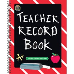 Teacher Created Resources Chalkboard Teacher Record Book, 8-1/2 x 11 Inches, 32 Sheets 2150089