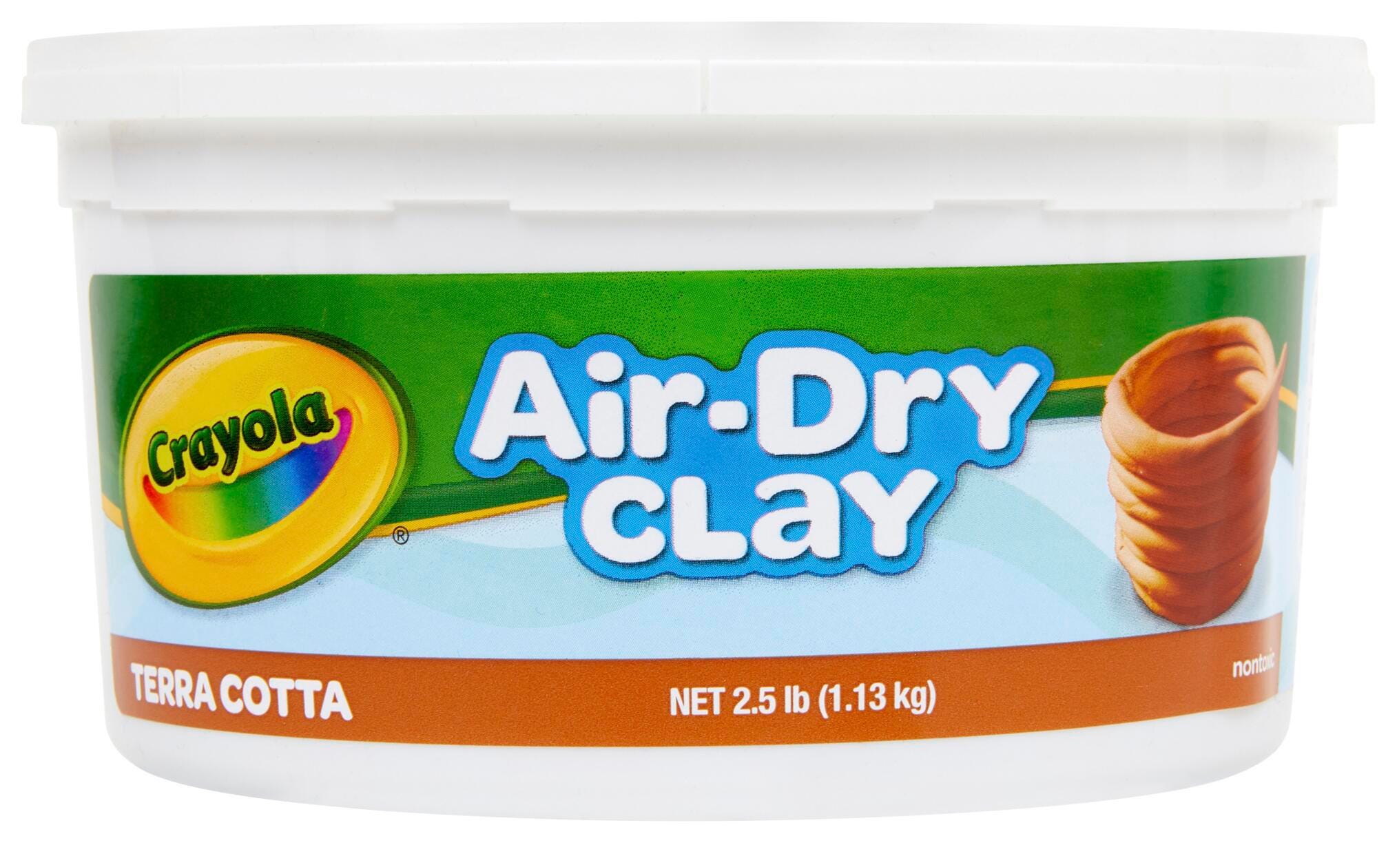 Crayola Air-Dry Clay, 2-1/2 Pound Bucket, Terra Cotta 1334627