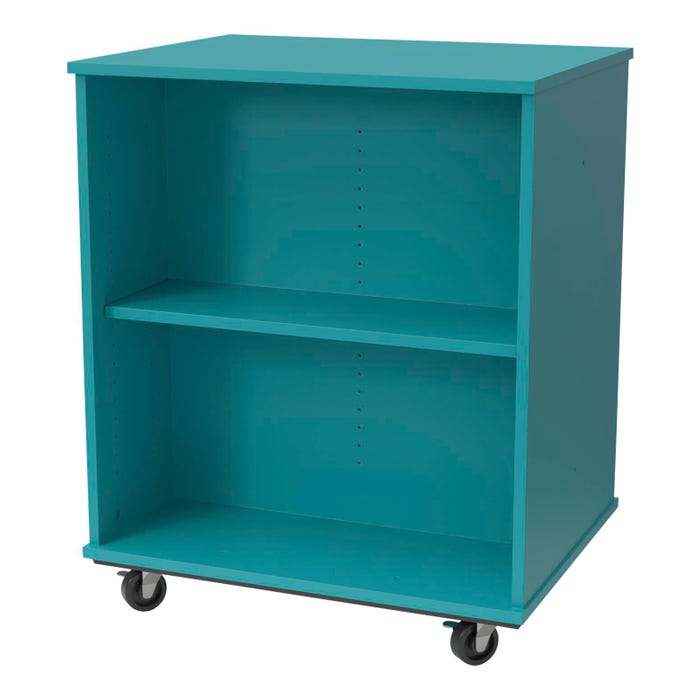 Classroom Select Expanse Series Mobile Storage Bookcase with Locking Casters, Double Sided