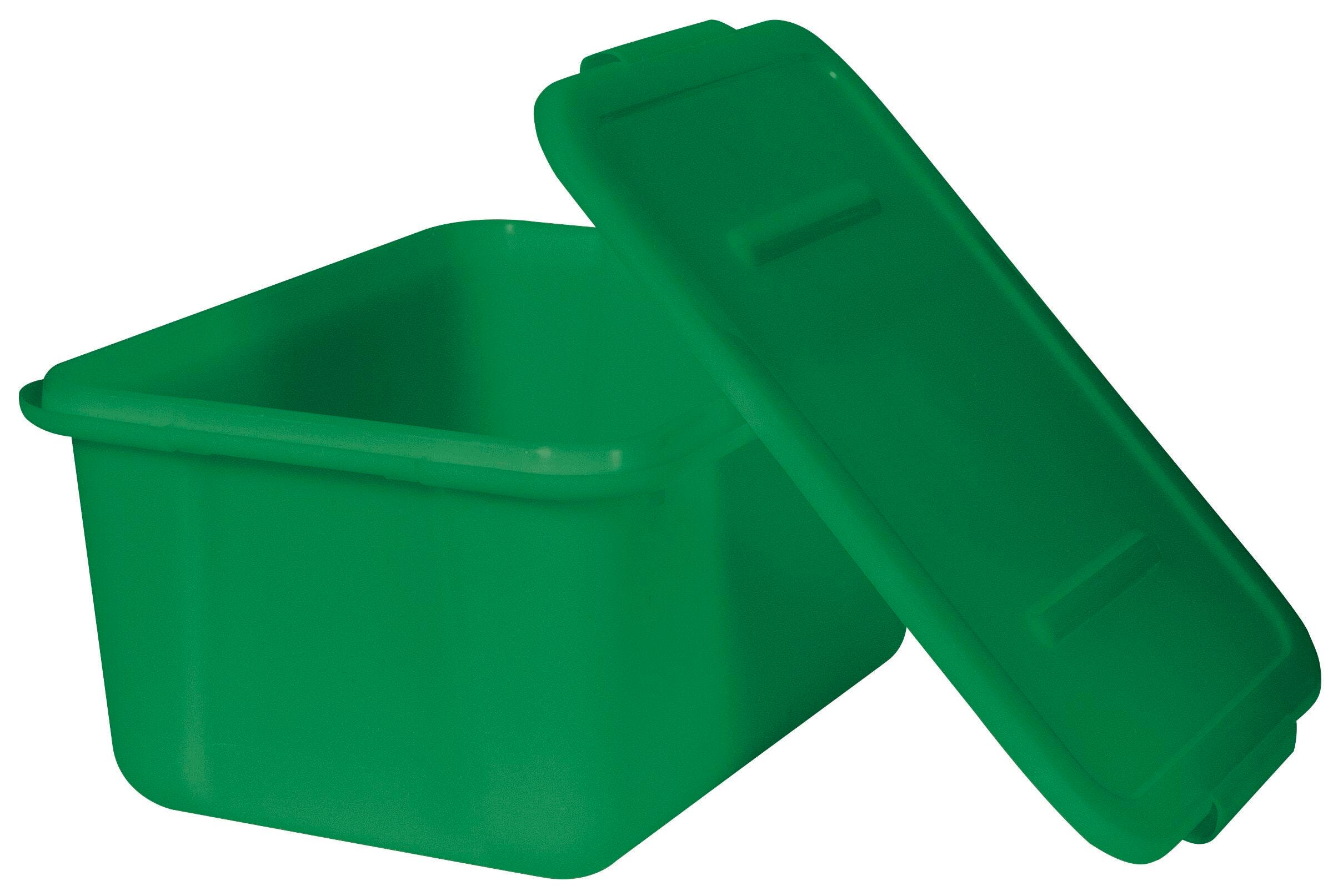 School Smart Large Storage Bin with Non-Snap Lid, 15 Quart, Green 276868