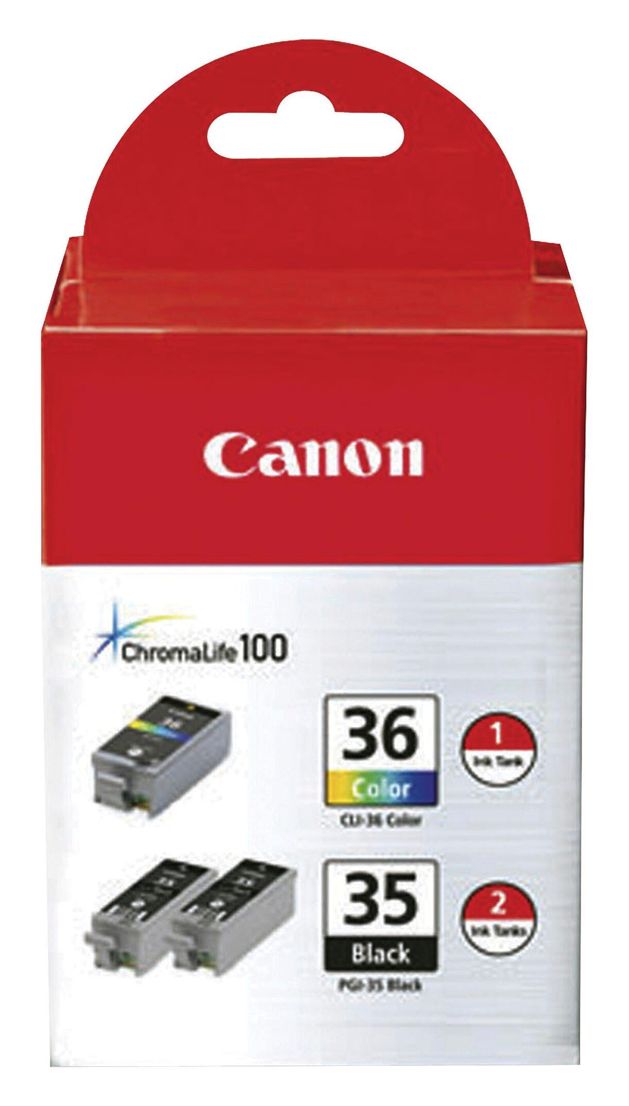 Canon Combo Ink Cartridge, Black, Tricolor, For Use With Canon PIXMA iP100, PIXMA iP100 Bundle, Pack of 3, Item Number 1330742