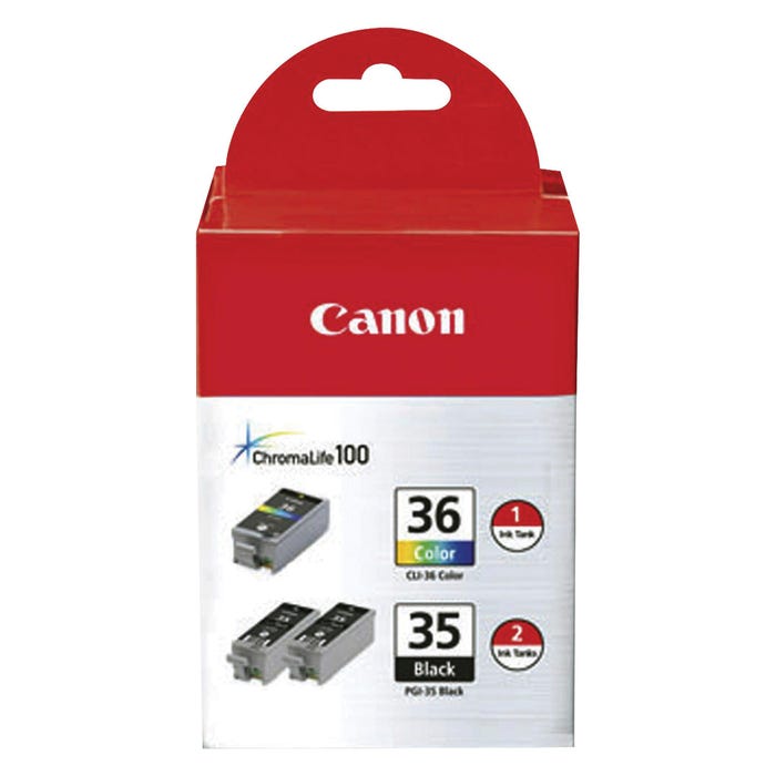 Canon Ink Toner Cartridge, PGI35CLI36, Multi-Color, Pack of 3